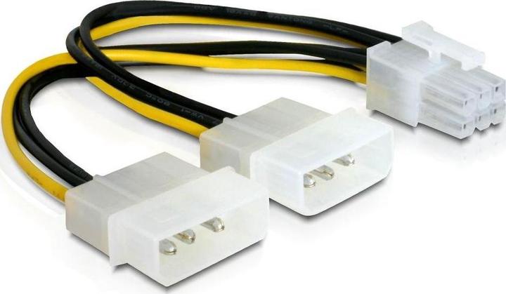 Actual product image Delock Dual 4P-6P PCIe Adapter