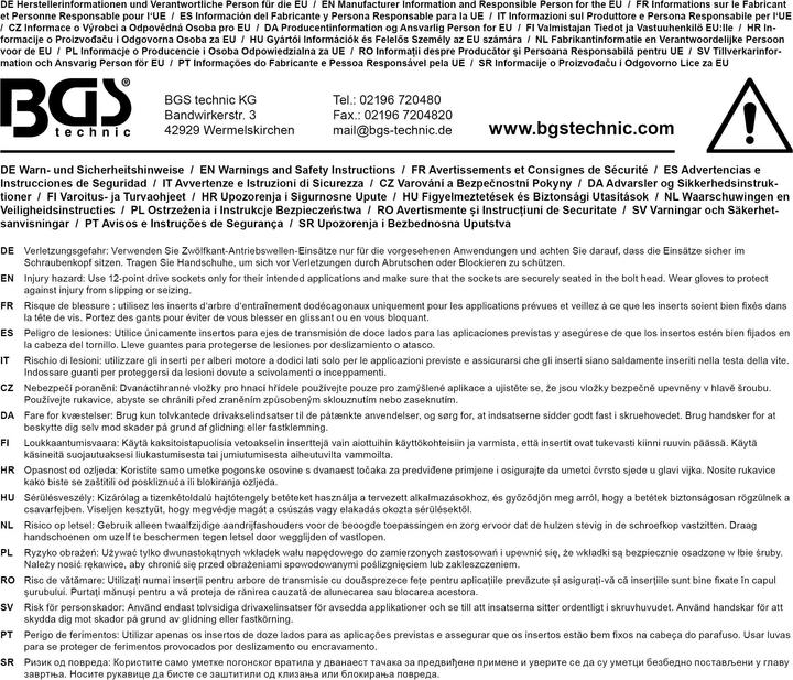 Image du produit BGS Douille à choc, douze pans | 12,5 mm (1/2") | 35 mm (35 mm)