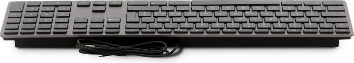 Produktbild LMP Large Font USB Keyboard 110 keys wired USB keyboard with 2x USB and aluminum upper cover - German - (DE, Kabelgebunden)