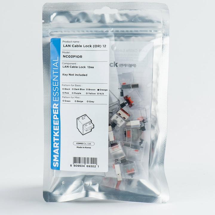 Produktbild Smart Keeper Basic LAN Cable Lock orange 12 Stk.
