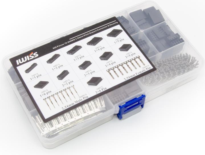Produktbild Iwiss Dupont Crimp Stecker und Buchsen Set 620 Stk.
