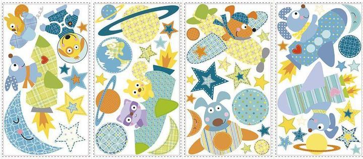 Roommates Adesivi Murali Removibili - Cani Volanti