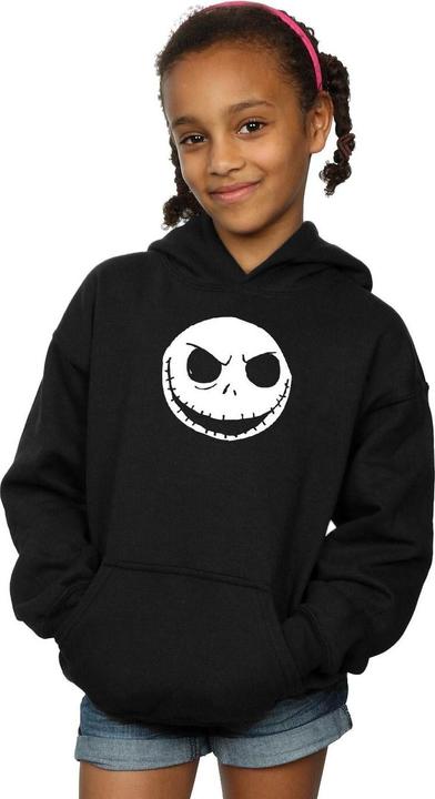 Produktbild Disney Nightmare Before Christmas Jack Skellington Face Kapuzenpullover Mädchen (140, 146)