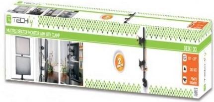 Actual product image Techly Desk mount for LCD TV LED 13 27 vertical clamp (Table, 27", 10 kg)