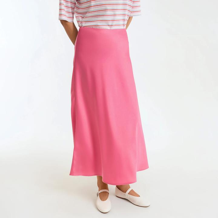 Produktbild La Redoute Collections Ausgestellter Maxirock aus mattem Satin (34)