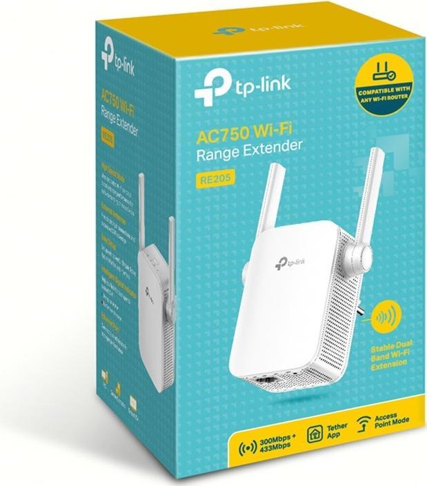Produktbild TP-Link Re205 (750 Mbit/s, 300 Mbit/s)
