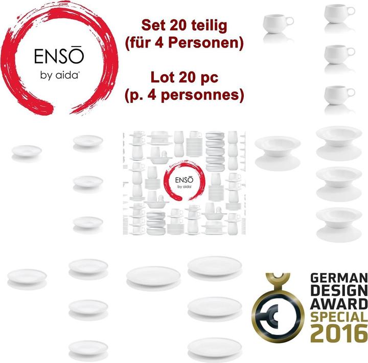 Actual product image Aida Tableware set 20 pieces (for 4 persons) (4 pcs.)
