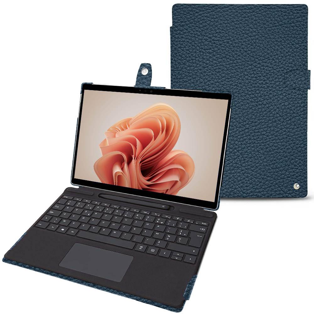 Noreve Lederschutzhülle Microsoft Surface Pro 9 (Surface Pro), Tablet Hülle, Blau