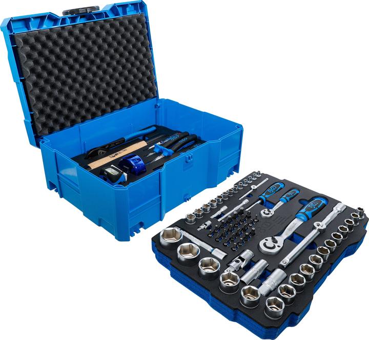 Actual product image BGS Socket, Hammer, Pliers, Screwdriver Set | 6.3 mm (1/4") / 12.5 mm (1/2") | systainer® | 77 pcs.