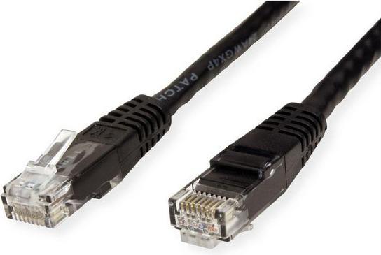 Actual product image RND Electronics Patch cord, RJ45 connector - RJ45 connector, Cat 6, UTP, 2m, Black (U/UTP, CAT6, 2 m)