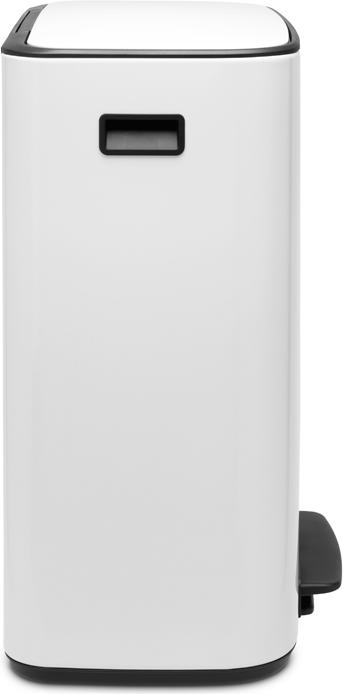 Productafbeelding Brabantia BO pedaalemmer hoekig 60 L wit easy-closing deksel, met kunststof binnenemmer (60 l)