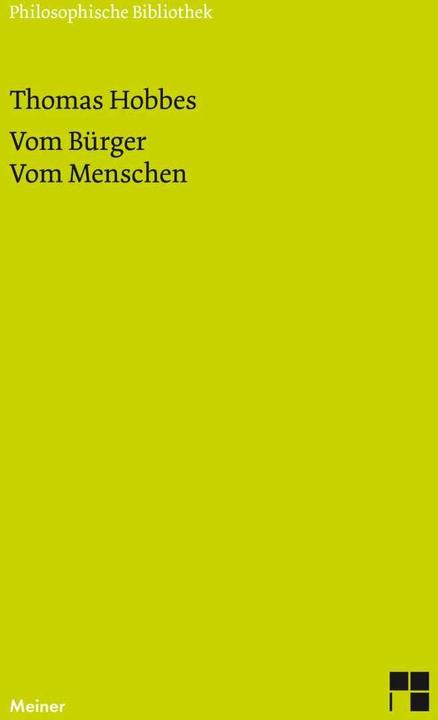 Produktbild Vom Bürger. Vom Menschen (Deutsch, Lothar R. Waas, Lothar Waas, Thomas Hobbes, 2018)