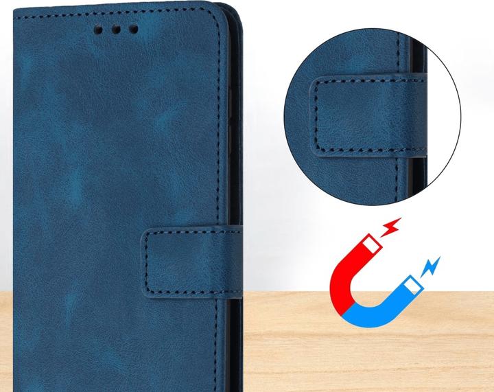 Actual product image Cover-Discount Xiaomi Redmi 14C / Poco C75 – Wildleder Look Etui im Vintage Design (Xiaomi Redmi 14C)