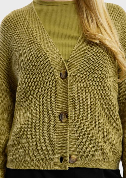 Produktbild s.Oliver Strickjacke Melierte Strickjacke aus Baumwollmix (L)