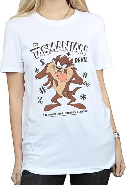 Actual product image Looney Tunes Womens/Ladies Tasmanian Devil Vintage Cotton Boyfriend T-Shirt (3XL)