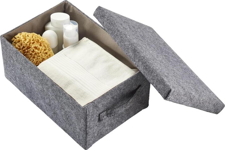 Actual product image Diaqua Storage Box Stone 31 x 21 x 14 cm, Grey (31 cm, 10.56 l, 1x)