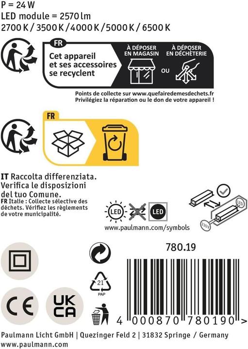 Produktbild Paulmann Caneta (2570 lm)