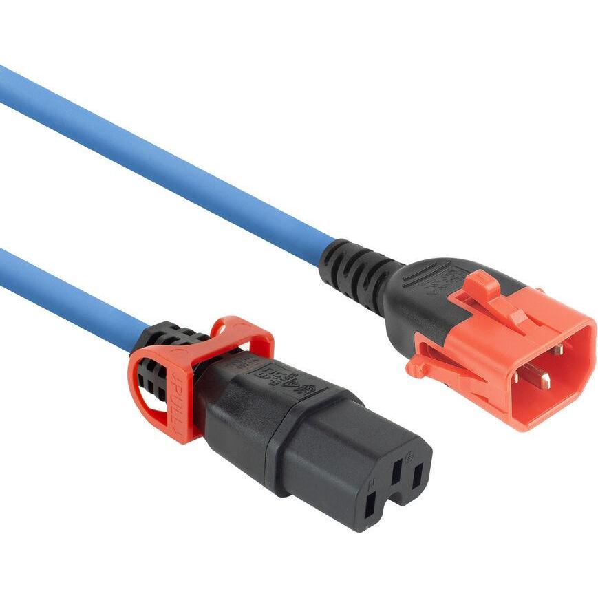 ACT Powercord C14 IEC Lock+ Dual Locking - C15 IEC Lock+ blue 3 m, PC3878, USV Zubehör