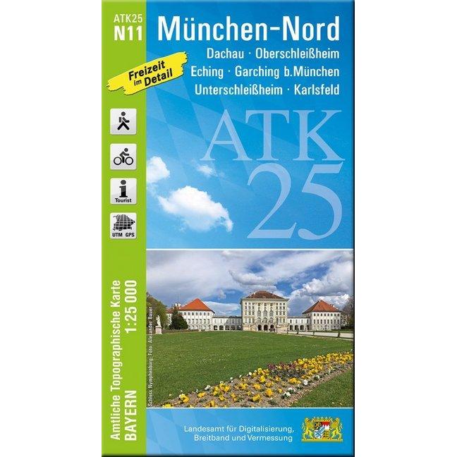 Amtl.Topogr.Kart.Bayern.N11 München-Nor, Landkarte