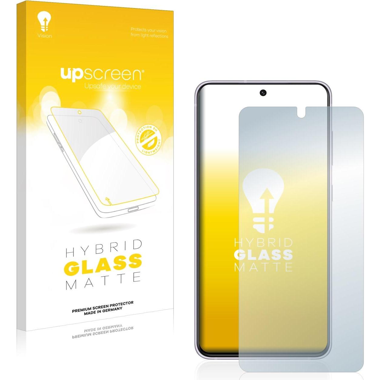 upscreen Reflection Shield Panzerglasfolie Matt (1 Stück, Samsung Galaxy S21 FE 5G), Smartphone Schutzfolie, Grau