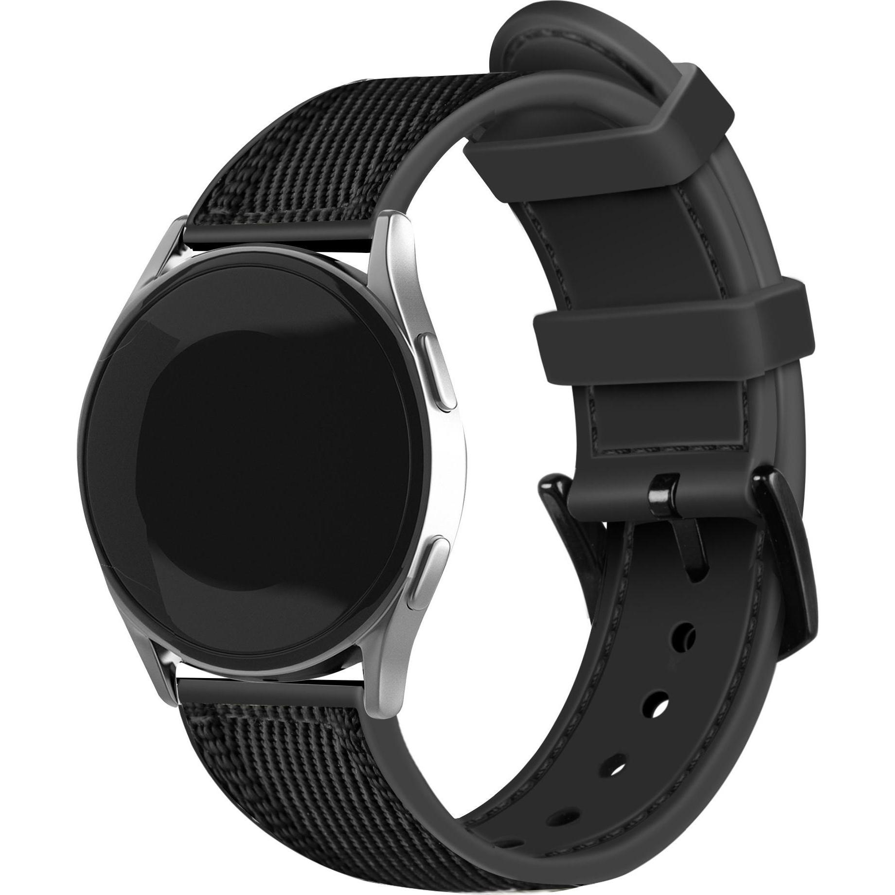 Thumbnail - Strap-it Armband (Nylon, Silikon, Xiaomi Mi Watch), Uhrenarmband, Schwarz