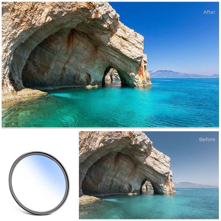 Immagine prodotto K&F Concept Filtro di protezione UV MC da 77 mm con telaio sottile e 18 rivestimenti blu multistrato (serie C) (77 mm, Filtro UV)