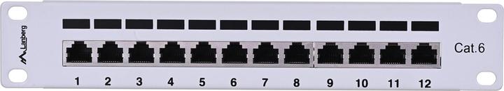 Produktbild Lanberg Patch Panel 25,40cm (10"), 12 port 1U, cat.6, grey