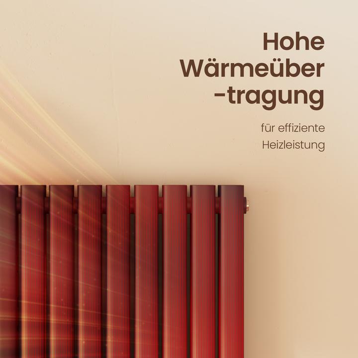 Produktbild Emke Heizkörper, Ovaler Heizkörper, Anthrazit 60x110cm 1828W Doppellagig (1828 W)