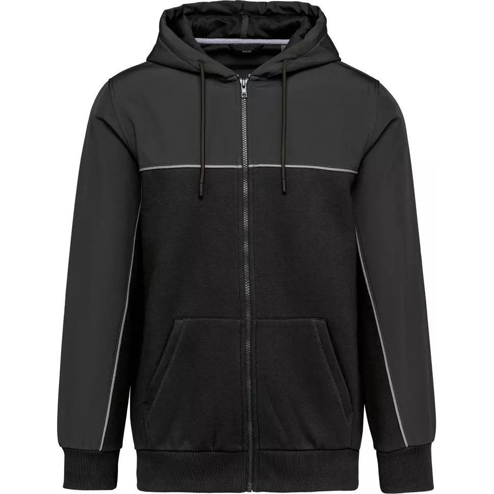 Kariban, Arbeitsjacke, Recycelte Kapuzen-Fleecejacke mit Reissverschluss (S)