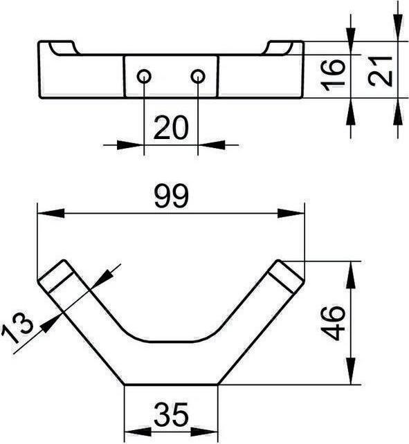 Produktbild Keuco Handtuchhaken EDITION 11 doppelt sw-chr gebü