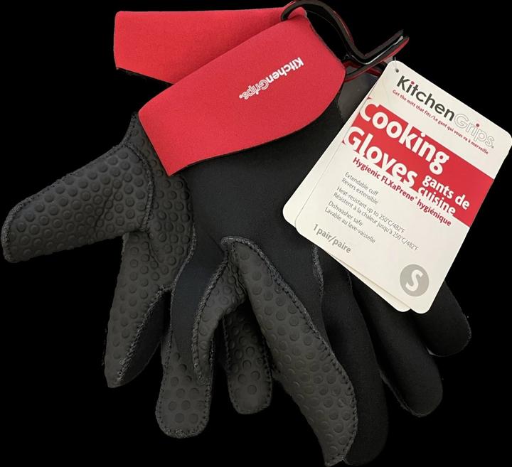 Produktbild Cuisipro Küchenhandschuhe Gr. S, 5 Finger, schwarz rot (Gummi/Neopren)