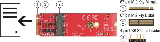 Actual product image Delock Interface adapter - M.2 - PCIe - PCIe