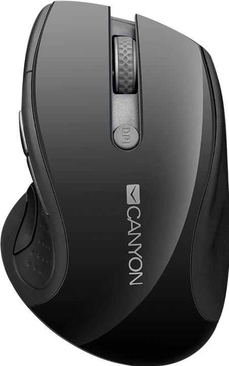 Canyon Mouse senza fili MW-01, sensore LED blu, 6 pulsanti, 2,4 GHz, nero (Senza fili)