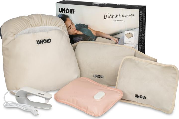 Produktbild Unold 86020 Wärmi Premium Set beige elektr. Heizkissen + Fusswärmekissen (Bettflasche mit Bezug)