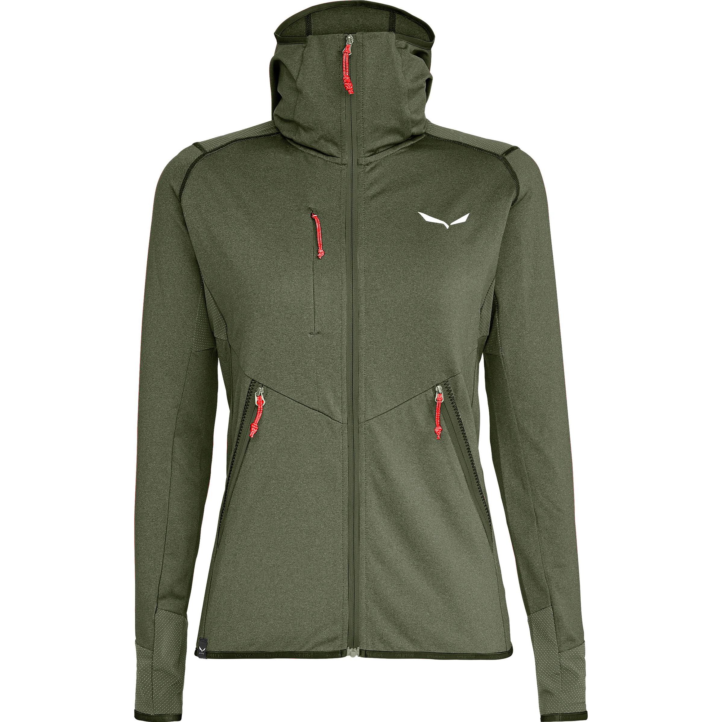 Salewa, Damen, Jacke, Agner Hybrid Polarlite Durastretch Da Kapuzenjacke (38, M), Grün, M, 38