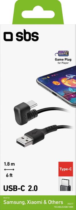 Image du produit SBS 180° USB-A - Câble de jeu USB-C (1.80 m, USB 2.0)