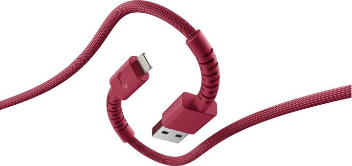 Image du produit Fresh'N Rebel Fresh 'n Rebel USB-A zu Lightning silicone geflochtenes Kabel "FlexWave" 2m, Berry Red (2 m, 30 W)