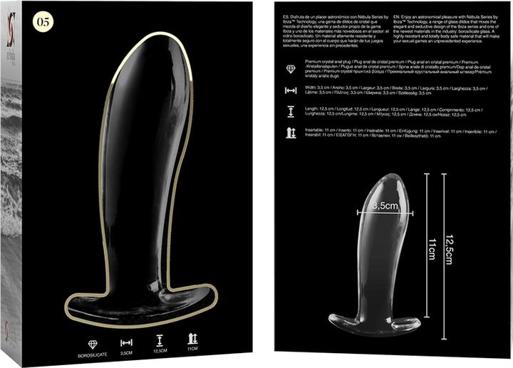 Image du produit Ibiza Nebula Series By ™ - Modèle 5 Plug Anal Verre Borosilicate 12,5 X 3,5 cm Clair