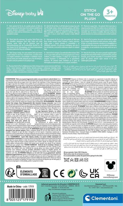 Image du produit Clementoni Bébé Stitch Soft Rattle Blue