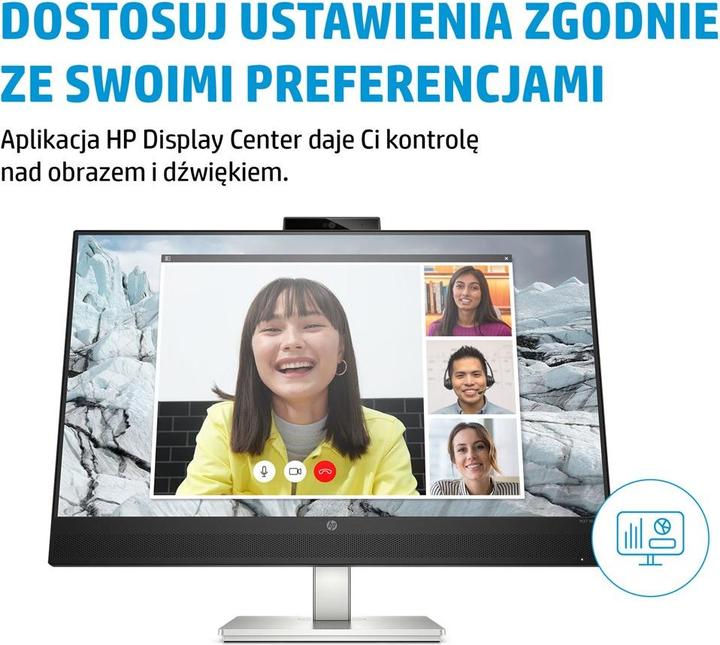 Produktbild HP M27 Webcam Monitor 68,58cm (27" ) (Full HD, IPS, 5ms, HDMI, DisplayPort, USB, 75Hz) (Energiekl... (1920 x 1080 Pixel, 27")