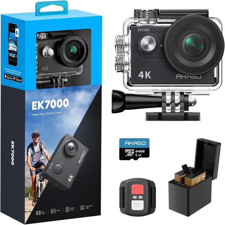 Akaso Action Cam 4K30FPS mit Fernbedienung (WiFi)
