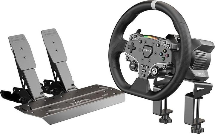 Productafbeelding Moza R3 Racing Set (R3 DD wielbasis, ES wiel, SR-P Lite pedalen, tafelbevestiging) (Xbox serie S, Xbox serie X, PC, Xbox One S, Xbox One X)