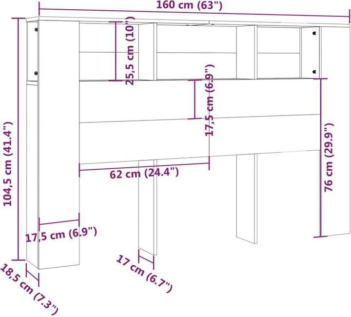 Produktbild vidaXL Askitriia (160 x 18 x 104.50 cm)