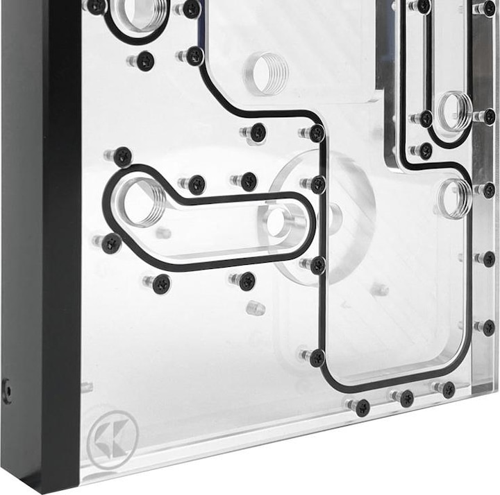 Actual product image Stealkey Customs Lian Li O11D Mini MK1 Distroplate DDC - Acrylic