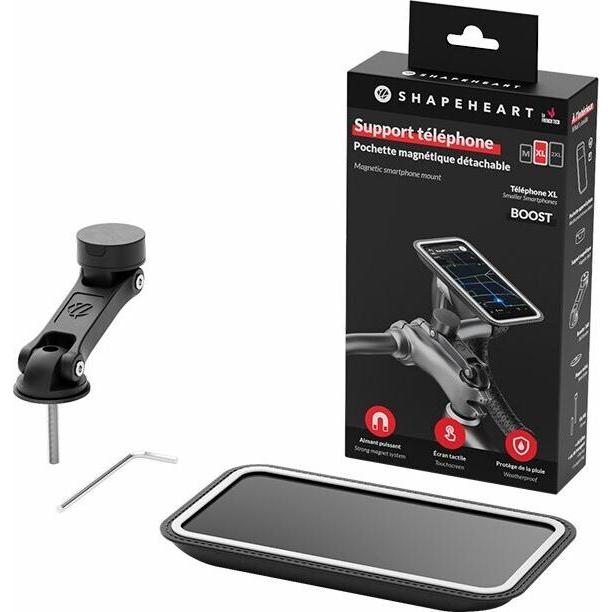 Thumbnail - Shapeheart Telefonhalterung Vorbau + Booster + Fototasche, Smartphone Halterung, Schwarz