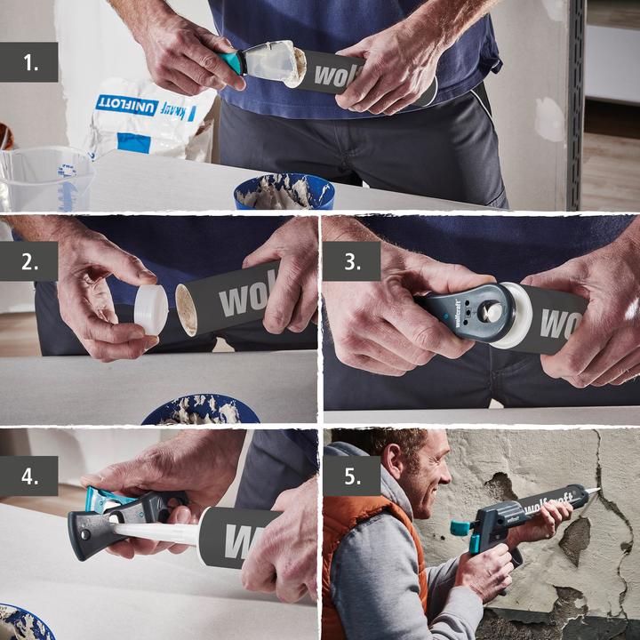 Actual product image wolfcraft 3 empty cartridges 310ml