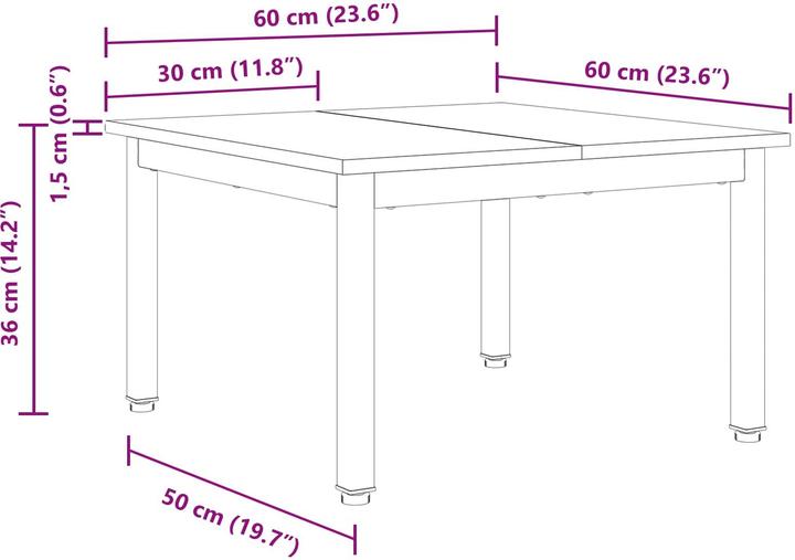 Actual product image vidaXL Couchtisch