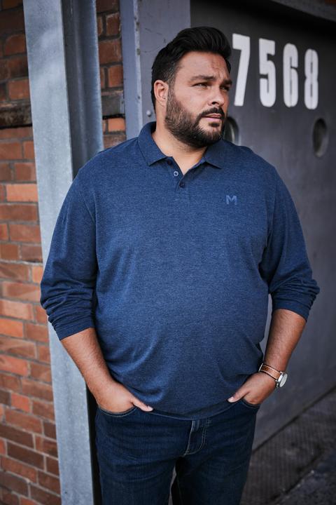 Produktbild Men+ Poloshirt, Bauchfit, Basic, Piqué, Langarm (4XL)