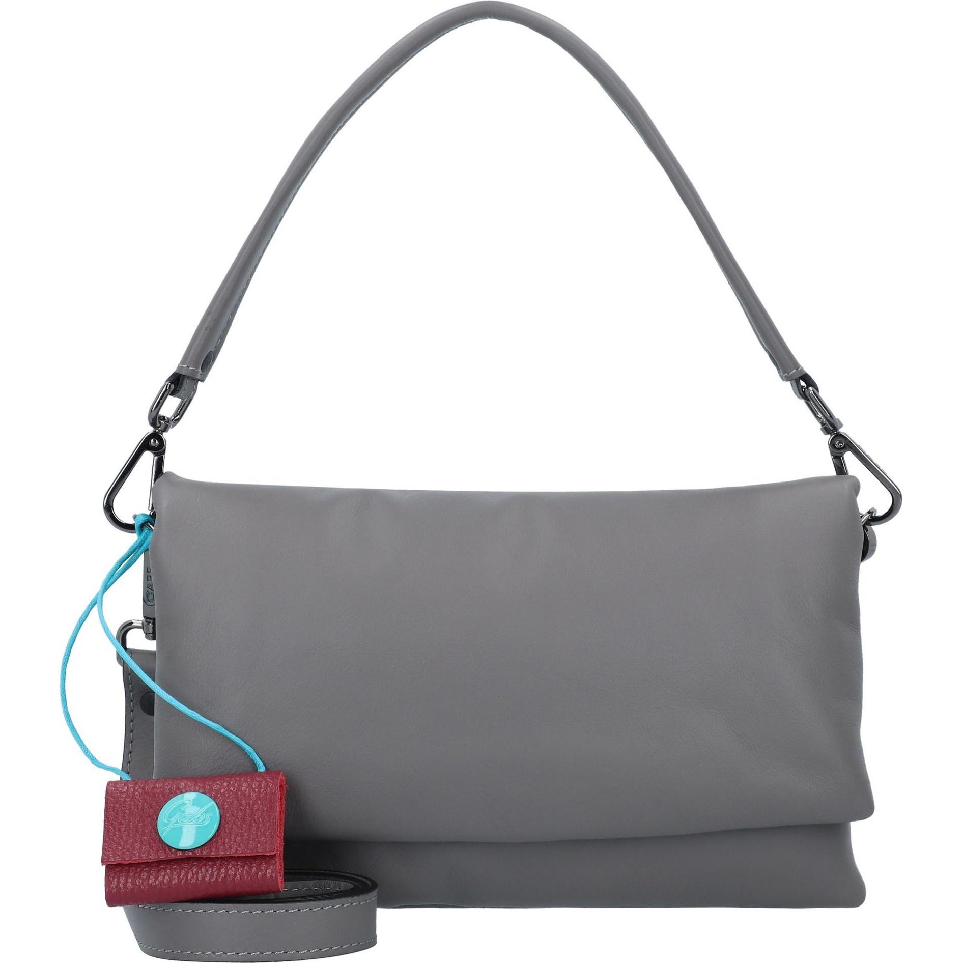 Gabs, Handtasche, Iduna Schultertasche M Leder 26 cm, Grau