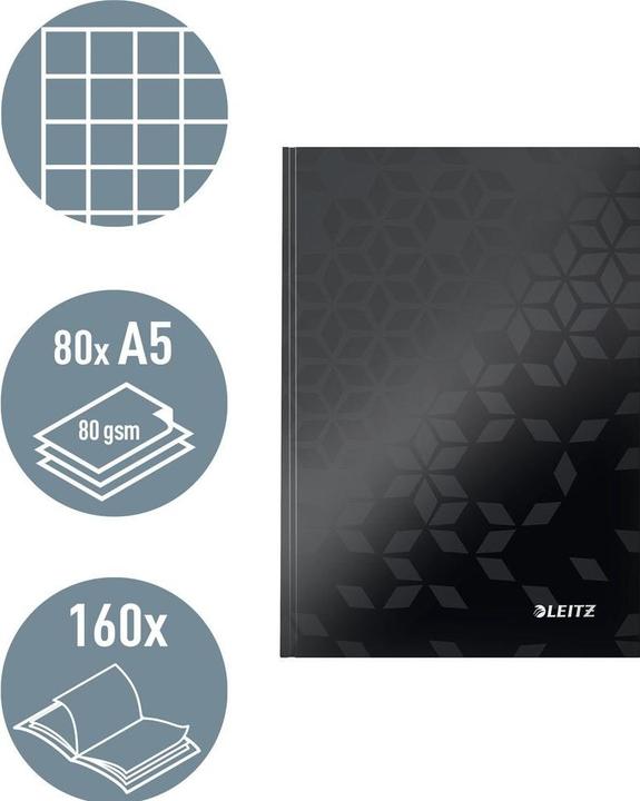 Image du produit Leitz WOW - Carnet de notes (A5, Quadrillé, Couverture souple)